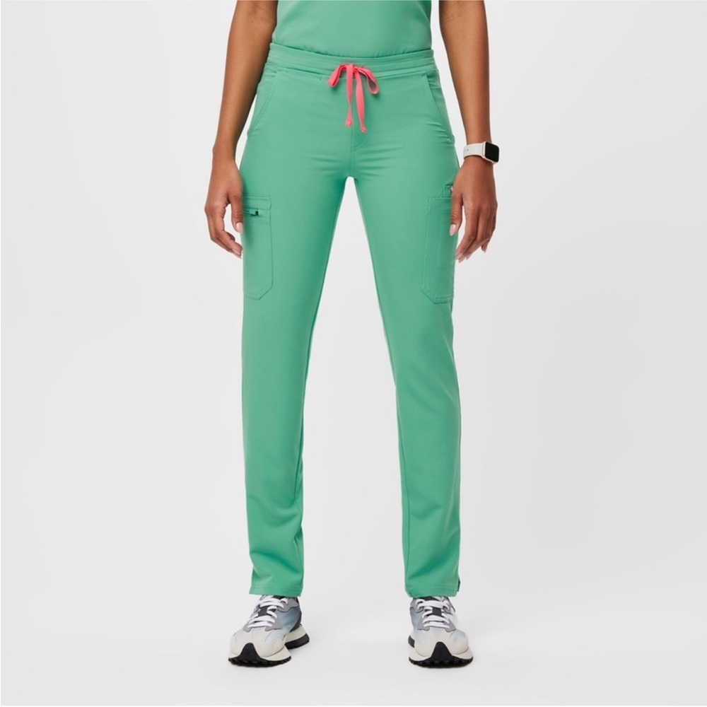 Figs Yola Skinny Scrub Pants Small Surgical Green Blue Medical Nursing TW2000R
